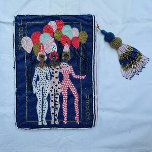 Anthropologie Joker Beaded Clutch with Tassel